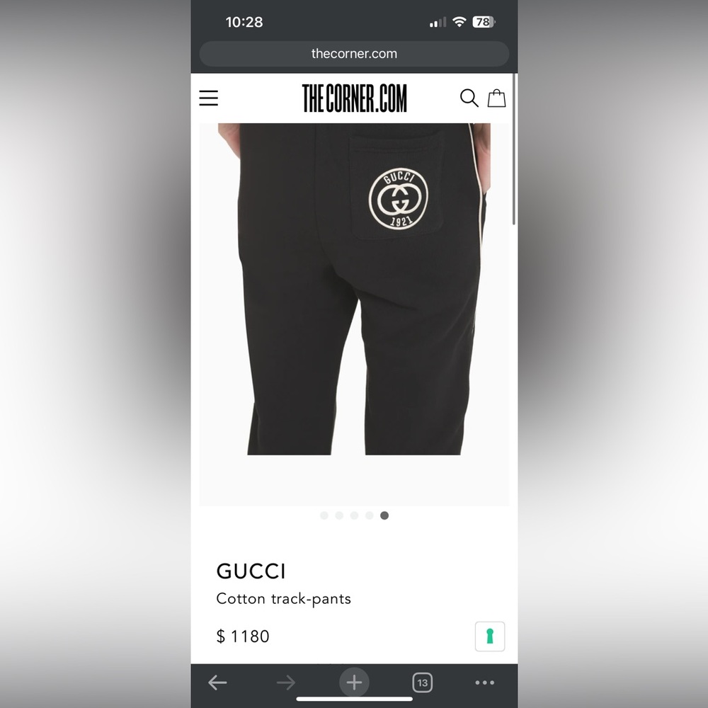 Gucci Black Track Pants with Emblem